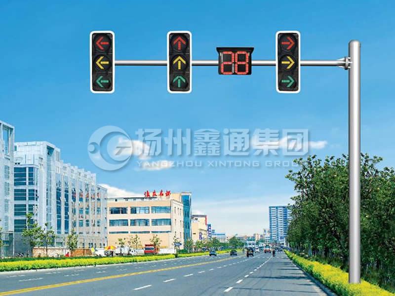 XHDG-012，L型等徑單臂信號(hào)燈桿